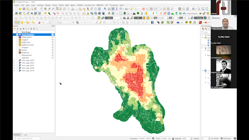 Part 19 - Praktek Urban Functional Area (UFA): Melakukan Zonal Statistics dari VIIRS time series