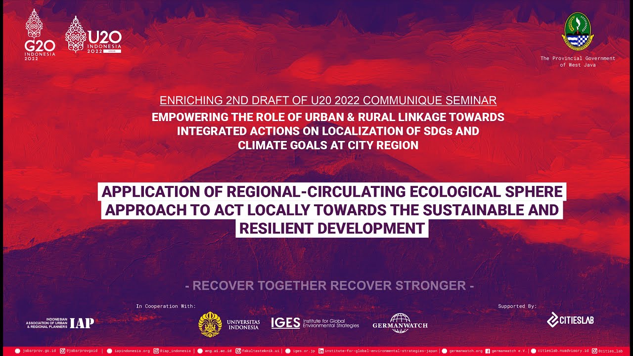 Citiestalk Urban-20 Seminar: Regional-Circulating Ecological Sphere Approach by Dr. Bijon Kumer Mitra (IGES)